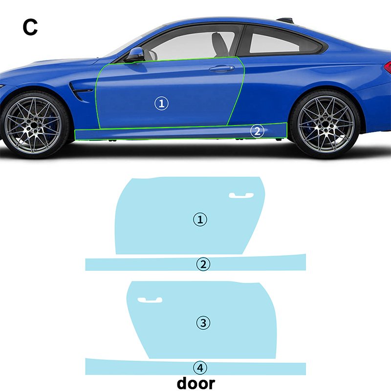For BMW M4 F82 2015 2016 2017-2020 each part TPU PPF pre-cut car anti-scratch self-healing transparent paint protective film