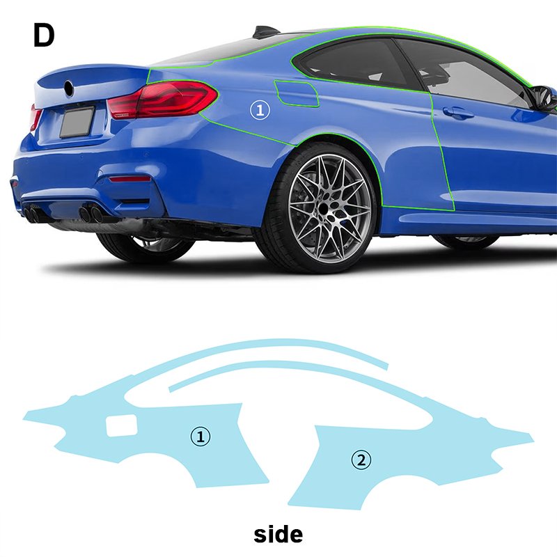 For BMW M4 F82 2015 2016 2017-2020 each part TPU PPF pre-cut car anti-scratch self-healing transparent paint protective film