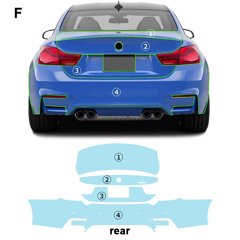 For BMW M4 F82 2015 2016 2017-2020 each part TPU PPF pre-cut car anti-scratch self-healing transparent paint protective film