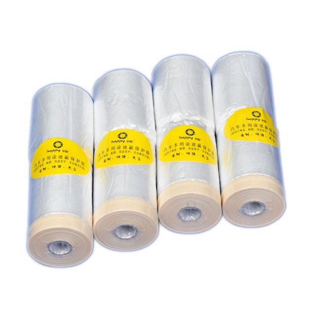 Factory car painting oem pre tape high density masking film 25m plastic