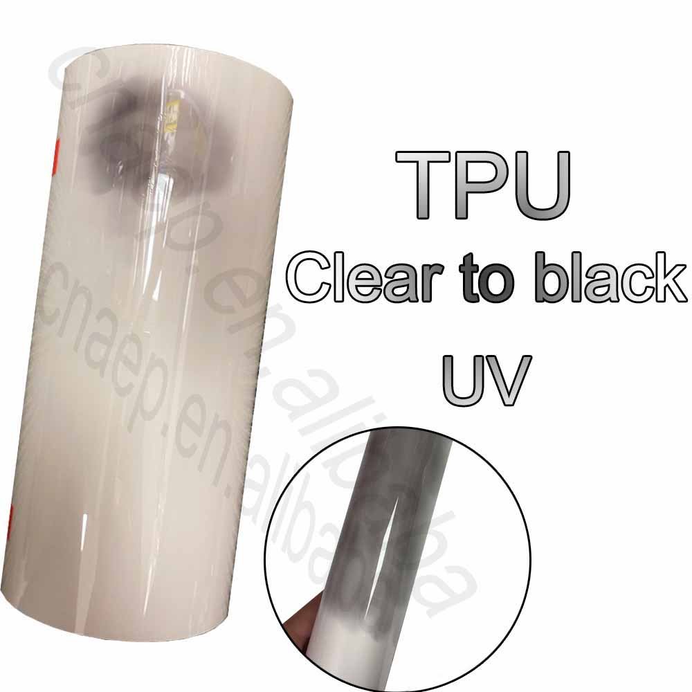 Self Healing TPU Clear to Black/ Purple Car Headlight Tint Film TPU Car Taillight Headlight Intelligent Photochromic Films
