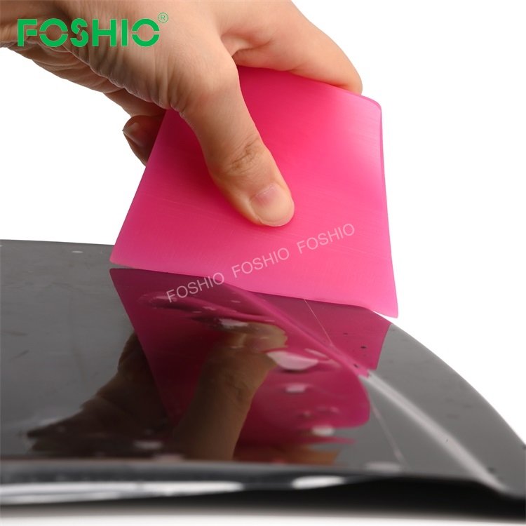 Foshio Hot Sale 5pcs Automotive Pink Car Vinyl Wrap Rubber Windscreen PPF Squeegee