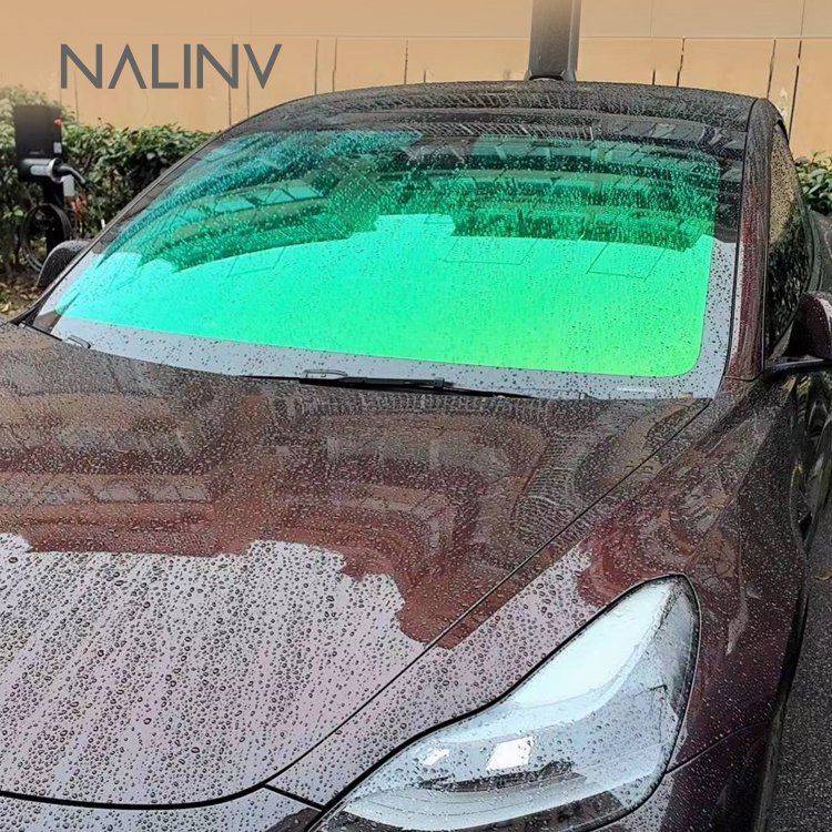 Factory Car Windscreen Tint Film / Green Chameleon Film / Car Front Window Photochromic Film For Car