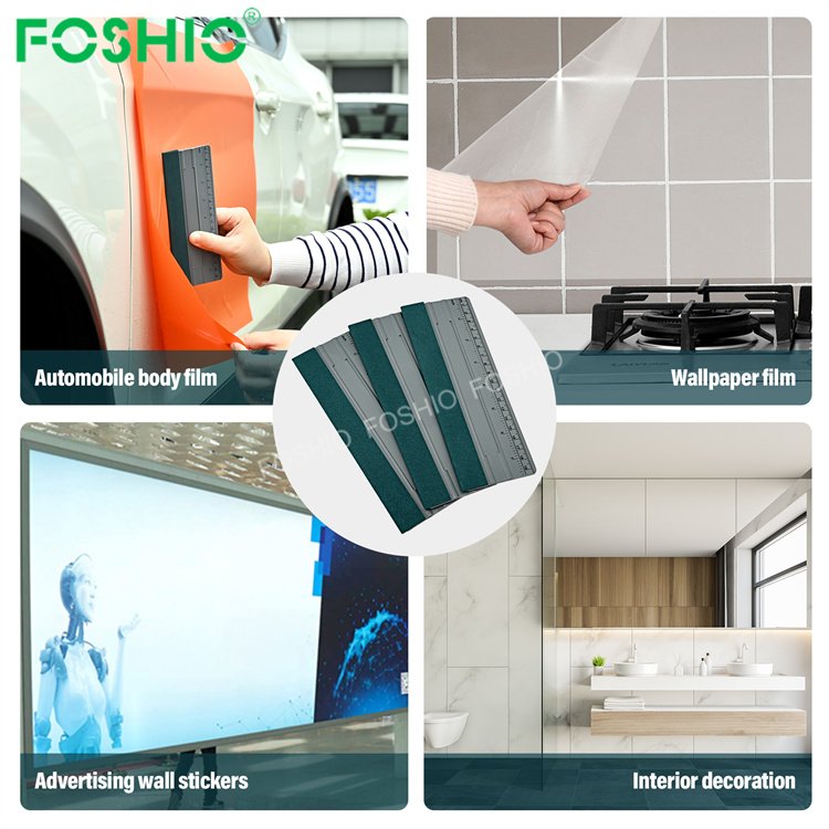 Foshio Customize Logo 8/10/12 Inch Car Window Tint Felt Squeegee Scraper Film Wrapping Tools