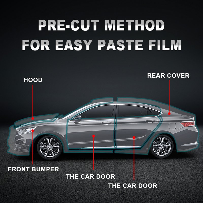 Suitable for Tesla Model 3 Full car customization 7.5 thick TPU pre-cut car film anti-scratch self-repairing transparent film