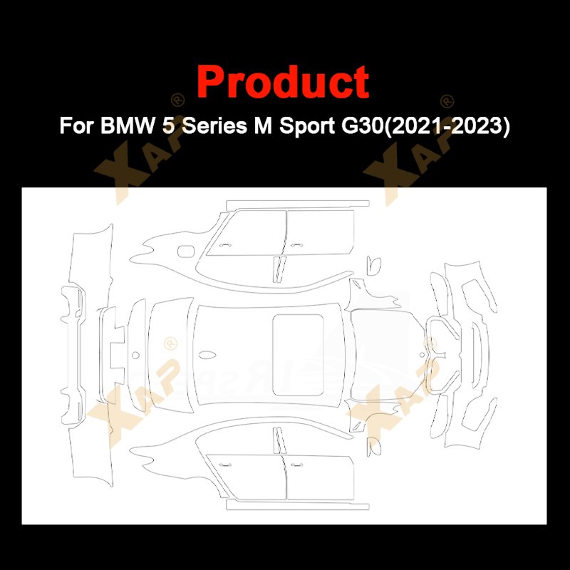 Pre-cut protective film For BMW 5 Series G30 M Sport 2021 2022 2023 TPU full car custom paint transparent anti-scratch film