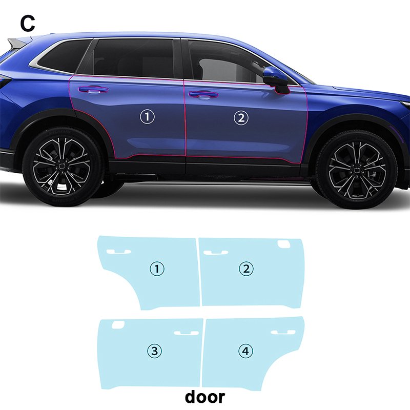 For HONDA CRV 2023 2024 each part TPU PPF pre-cut car anti-scratch self-healing transparent paint protective film