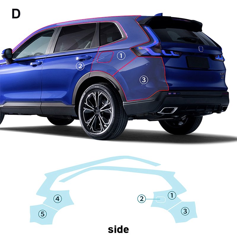 For HONDA CRV 2023 2024 each part TPU PPF pre-cut car anti-scratch self-healing transparent paint protective film
