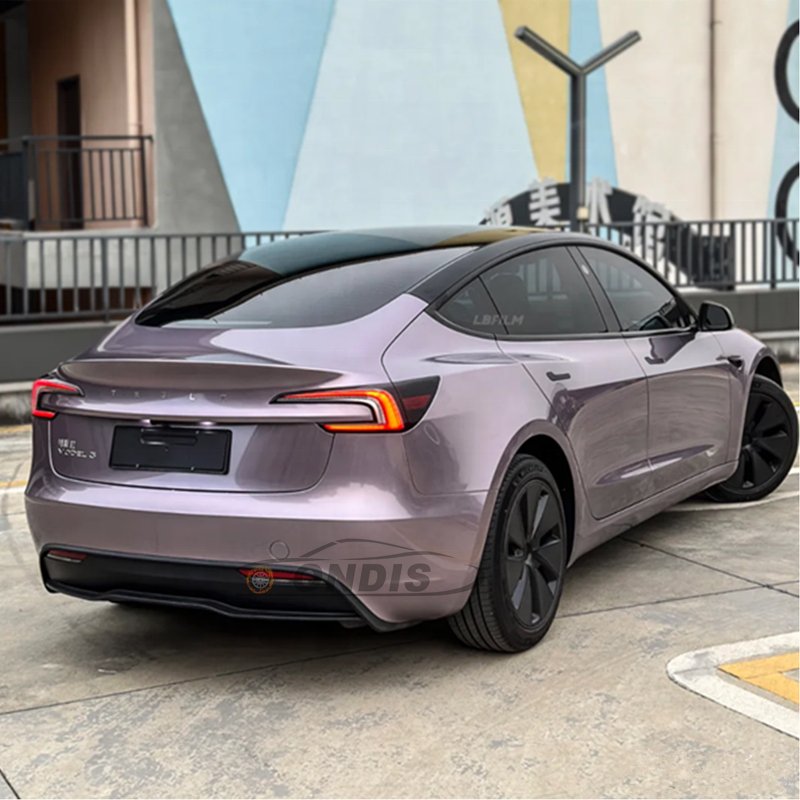 SU7 purple glossy metallic car film PET gloss purple Car wrap Color Changing Auto Vinyl Film Wrapping Foil Vinyl Car Wrap