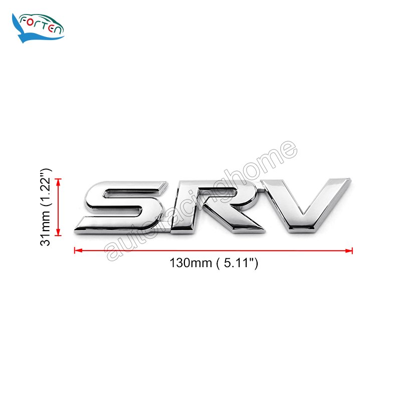 Customized Chrome ABS Car Emblem Badge Car Exterior Accessories 3D Car Letter Name Plate Badge Emblem Decal Sticker For SRV