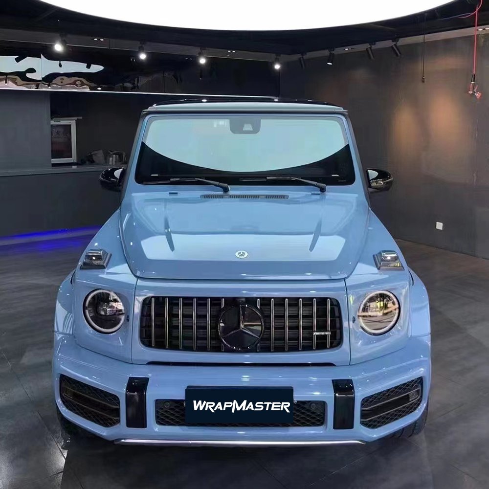 WRAPMASTER 1.52*18metre china blue PET gloss car paint protection wrap film for wrapping sticker