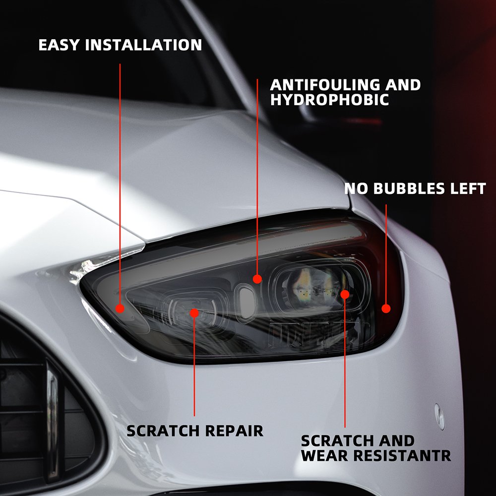 Best Price Self-Healing Top TPU Coating Car Light Film Headlight & Tinting Film in White & Black Photochromic Car Films