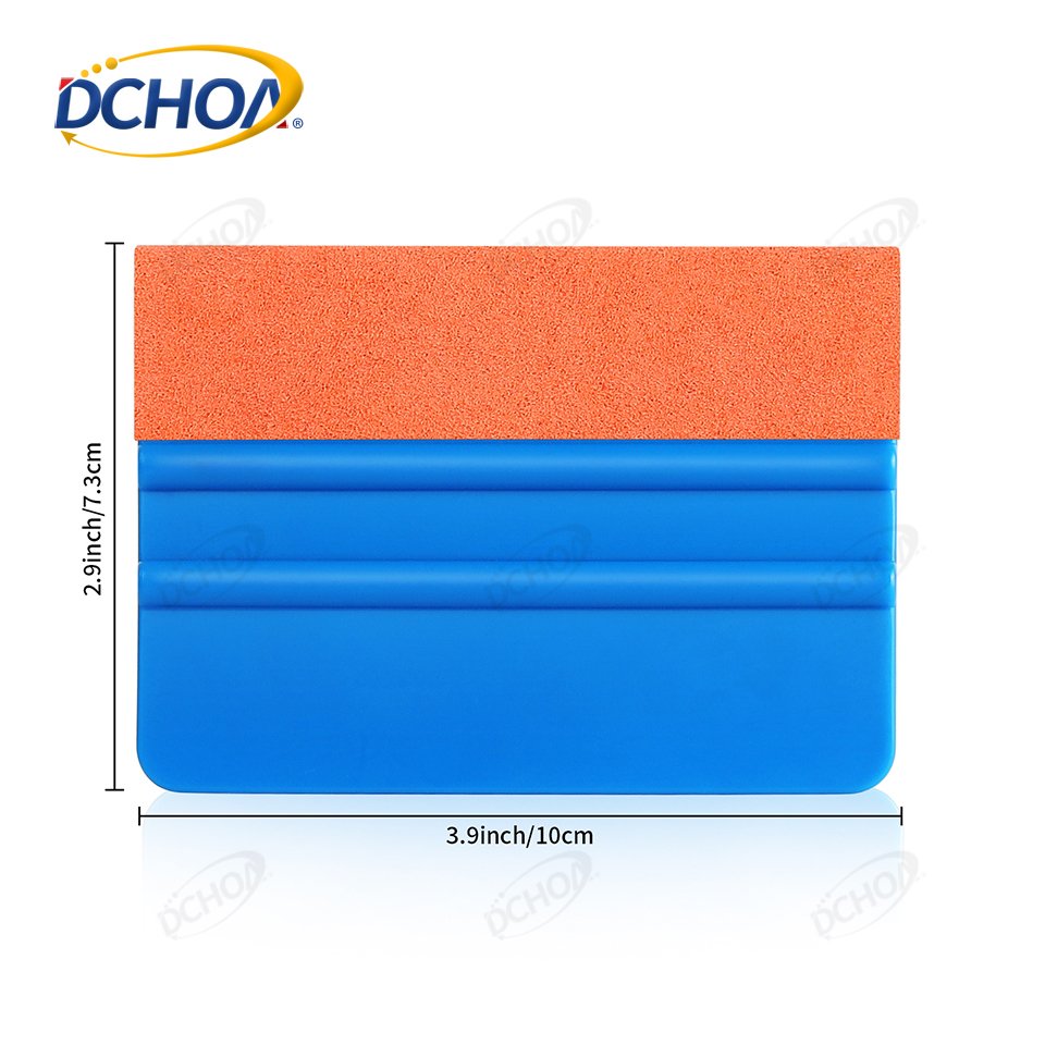 DCHOA 4" Blue Squeegee Suede Felt Plastic Vinyl Squeegee Car Vinyl Wrapping Tools