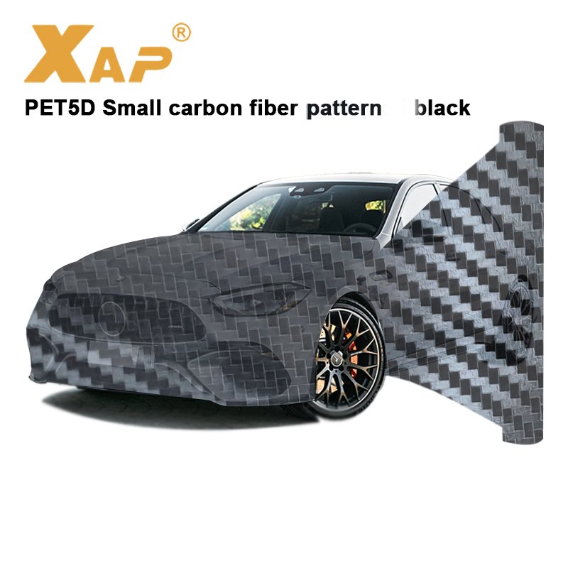 PET 6D small grain carbon fiber pattern black Car Sticker Vehicle Vinyl Wrap High Quality Protect Car Paint