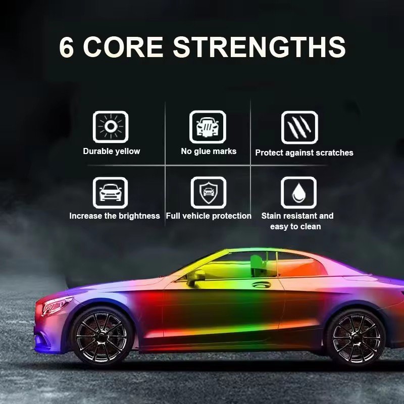 PET 6D small grain carbon fiber pattern black Car Sticker Vehicle Vinyl Wrap High Quality Protect Car Paint