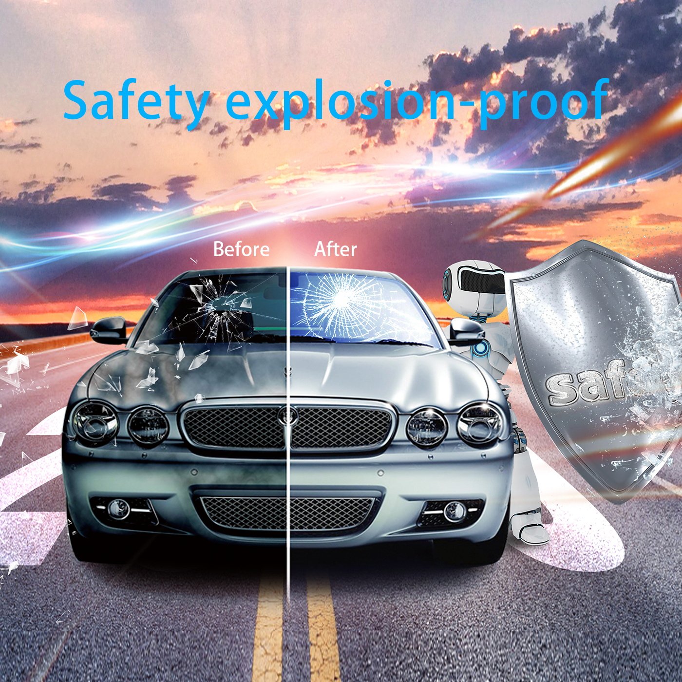 Car window tint film vlt 5 black auto nano ceramic Windshield solar safety film explosive proof UV 99% window film for car