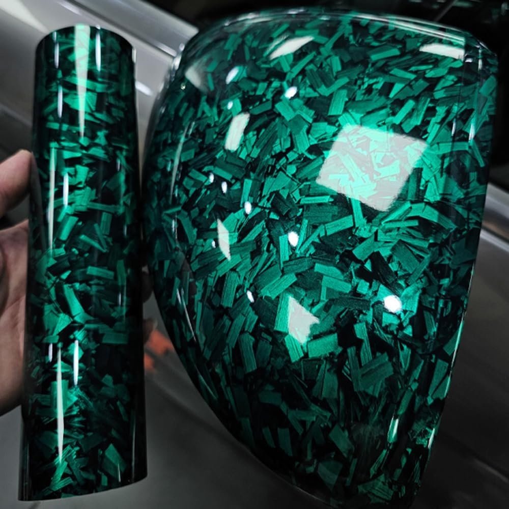 Glossy Red/Sliver/Black Forged Carbon Fiber Wrap Vinyl Film Car Color Changing Wrap