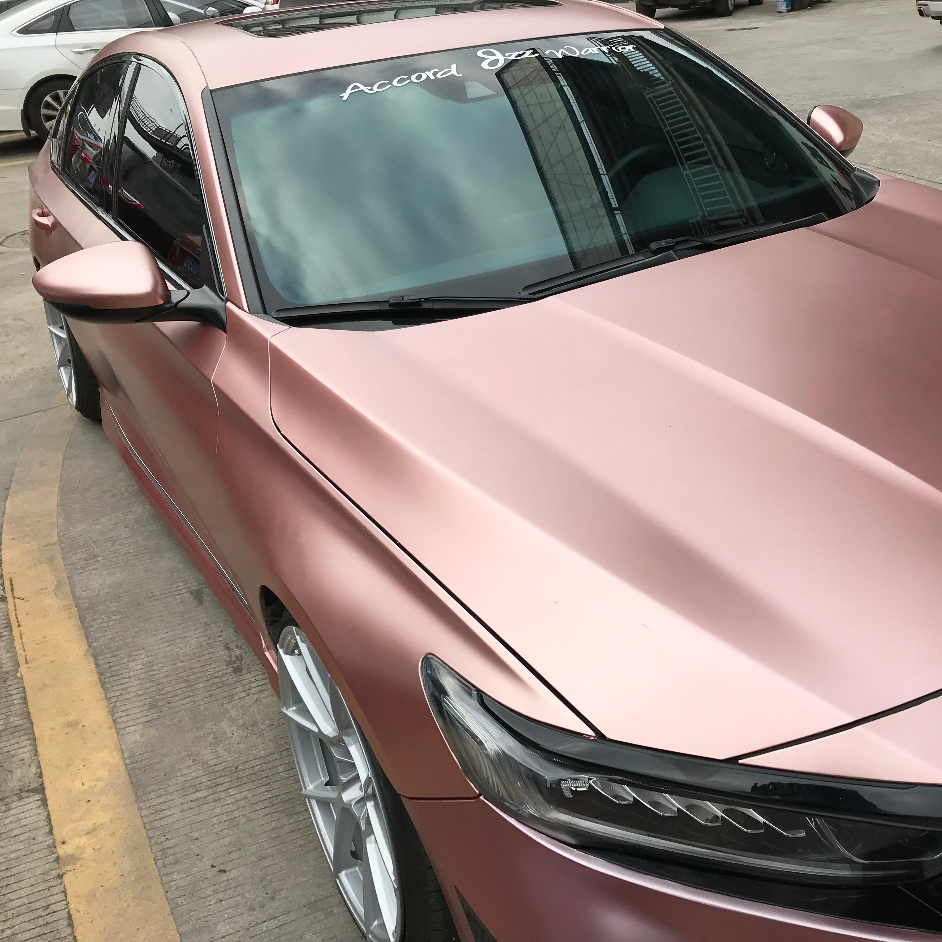 Rose Gold Matt Vinyl Bubble Free Car Wrapping Foil Gray Matte Satin Chrome Metallic Car Vinyl Wrap Film