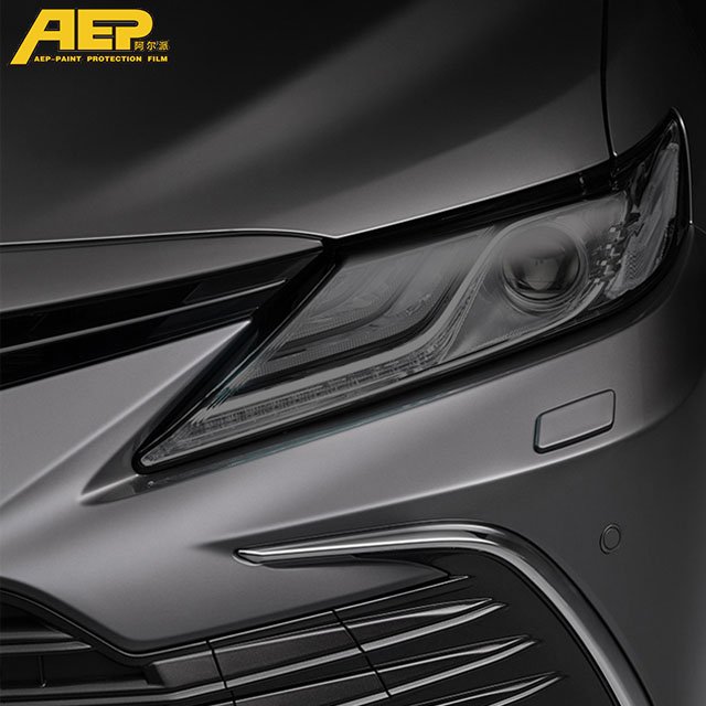 AEP Car Headlight Protective Film Smoke Black Tint Wrap Vinyl Transparent TPU Sticker For Toyota Camry XV70 2018 2019 2020 2021