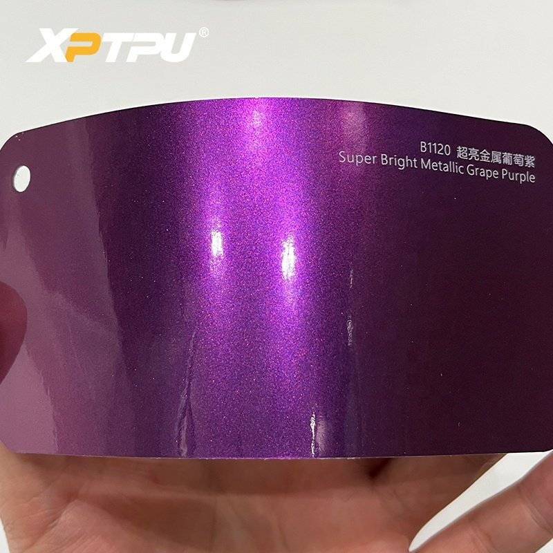 Super Bright Metallic Purple Air Bubble Free TPU PET PVC Vinyl Wrap Self Adhesive vinyl car wrap vinyl