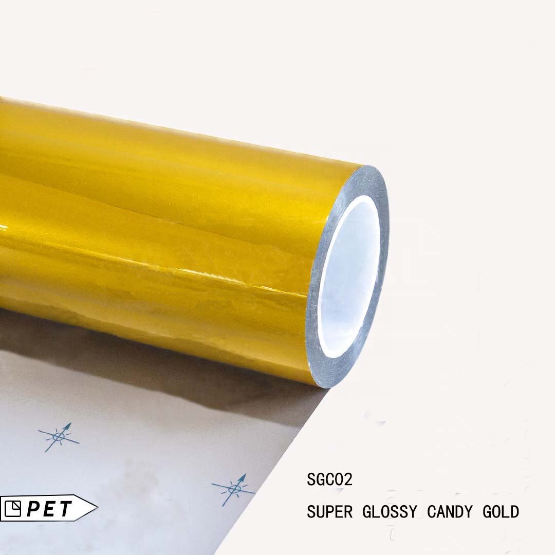 AURORA Candy Gold Car Wrap Vinyl Film Foil Stickers Custom Automotive Cover Decal with Air Bubble Free PET Liner