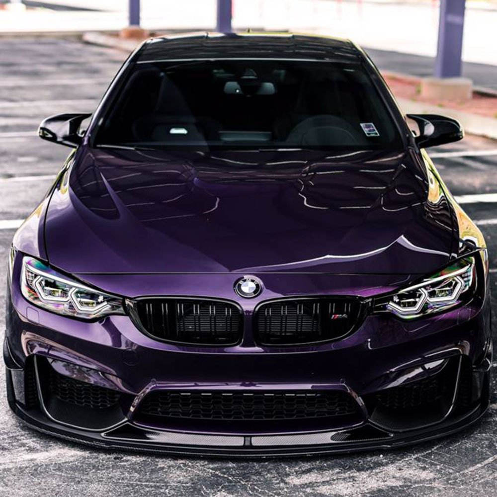 TSAUTOP 1.52*18m PET Liner Midnight Purple Super Glossy Metallic Car Vinyl Film