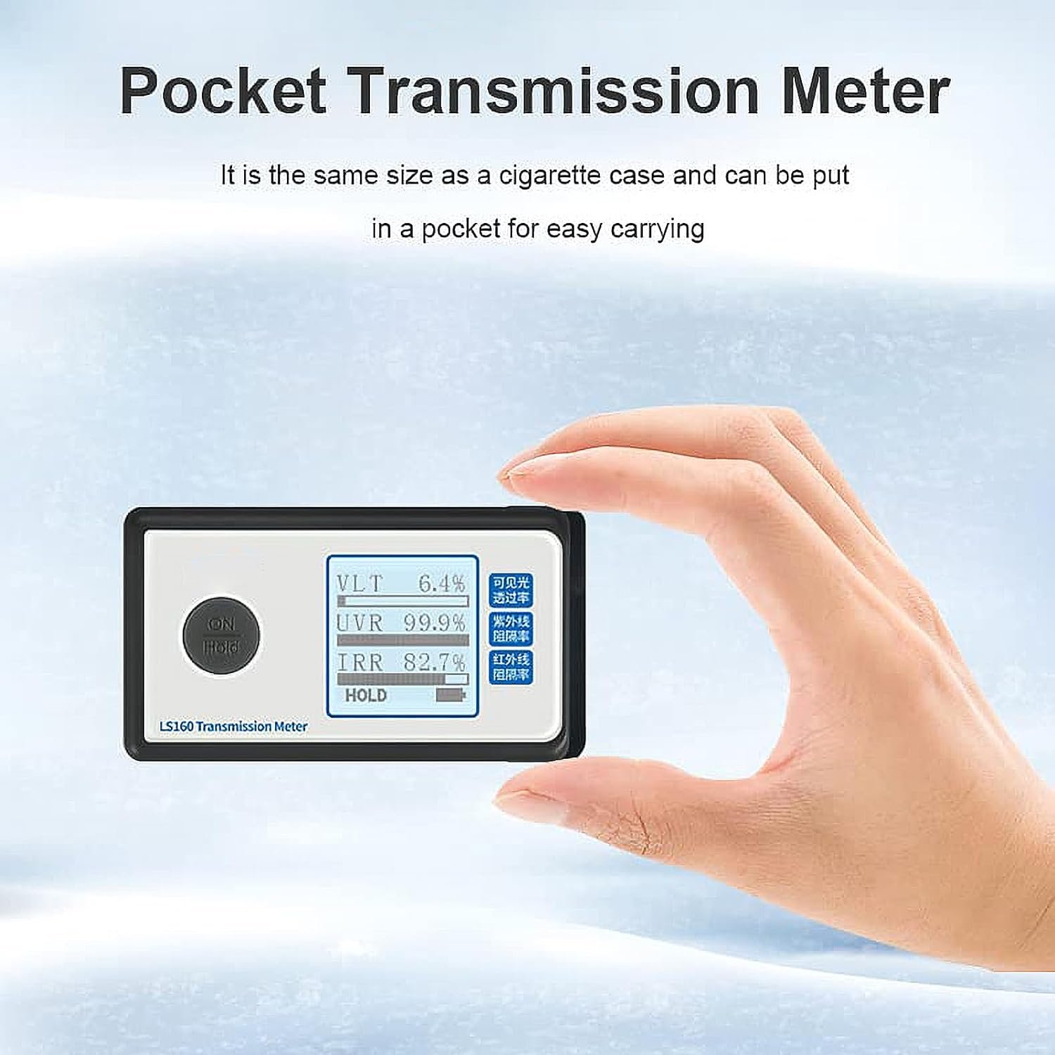 LS160 Car Window Film Transmittance Meter Solar Film Transmission Meter Light Window Tinting Tester