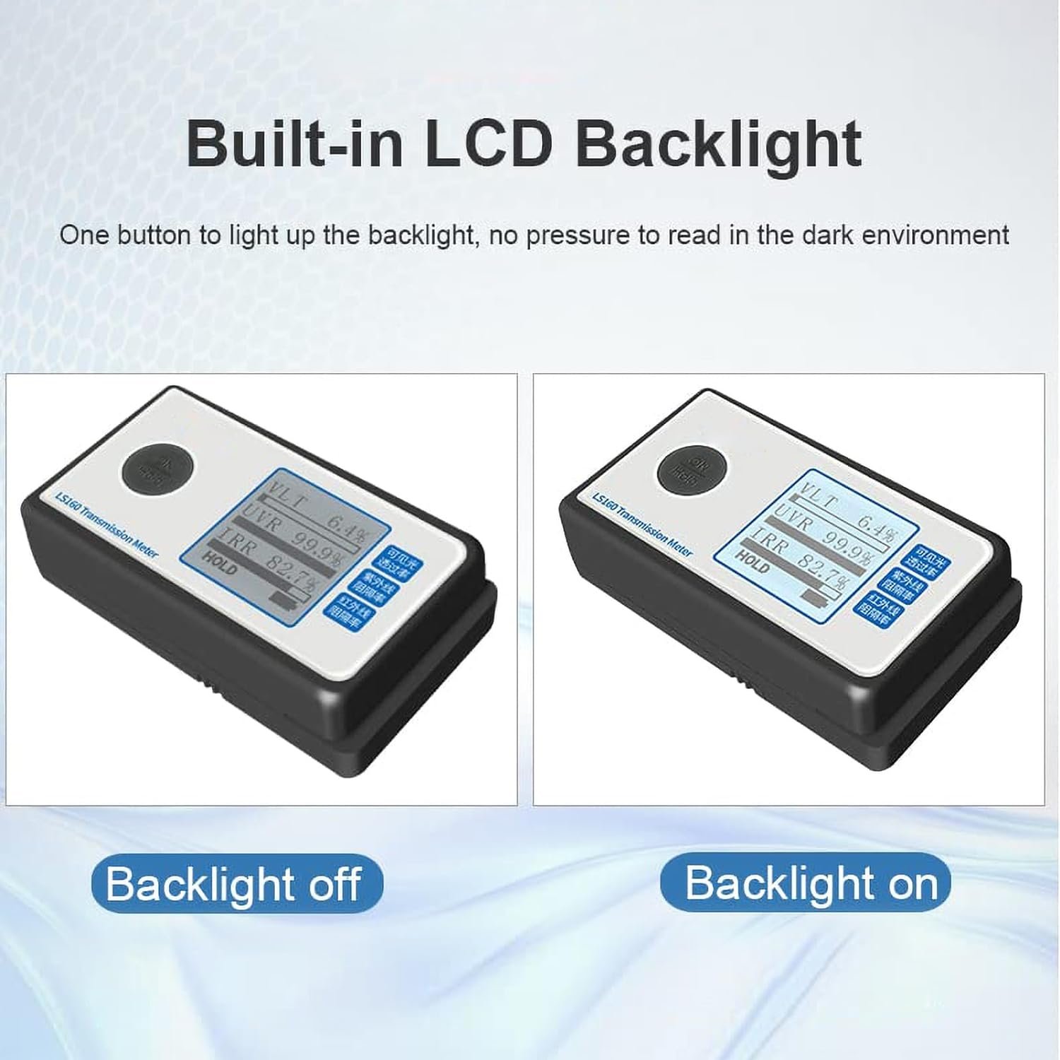LS160 Car Window Film Transmittance Meter Solar Film Transmission Meter Light Window Tinting Tester