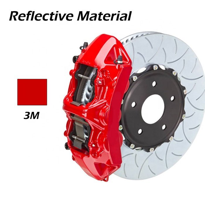 Car Detailing Modified Parts Heat Resistant 3M glow Reflective Vinyl Auto car Brake Caliper Wrap