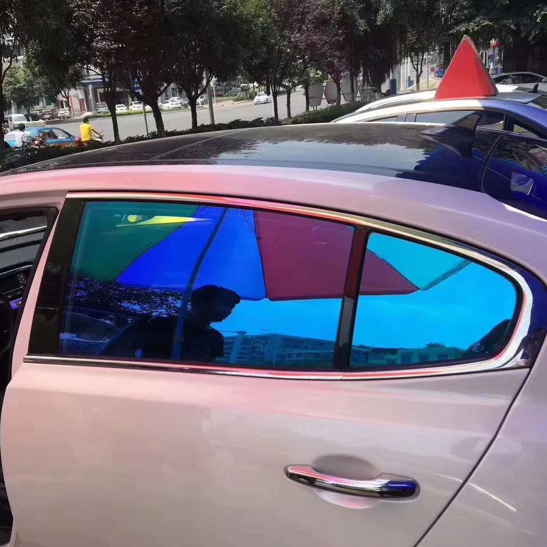 Topsee chameleon blue window tint film smart film for car window tint adjustable electric window tinting film