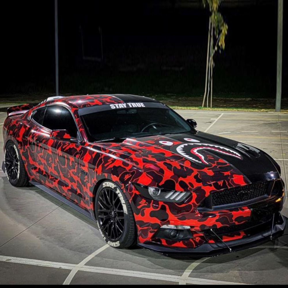 TSAUTOP 1.52*30m New Style Removable Camouflage Wrapping Film Vinyl Car Wrap Design Vehicle Sticker