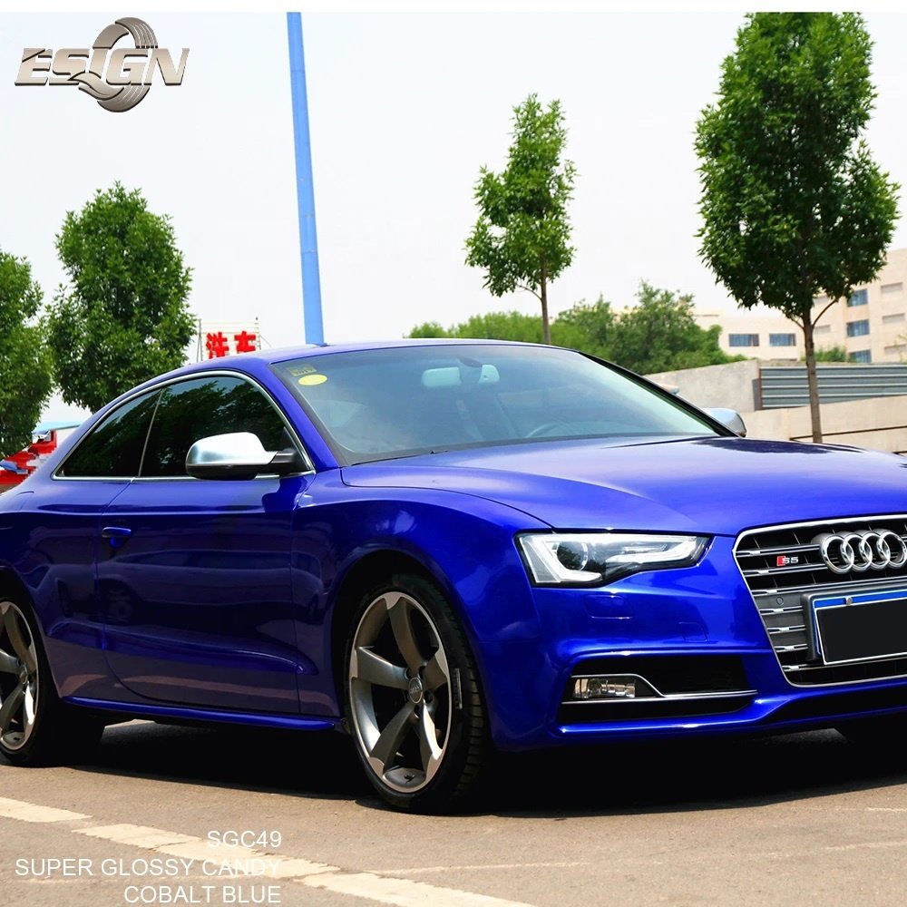 AURORA Candy Cobalt Blue Car Wrap Vinyl Film Foil Stickers Custom Automotive Cover Decal with Air Bubble Free
