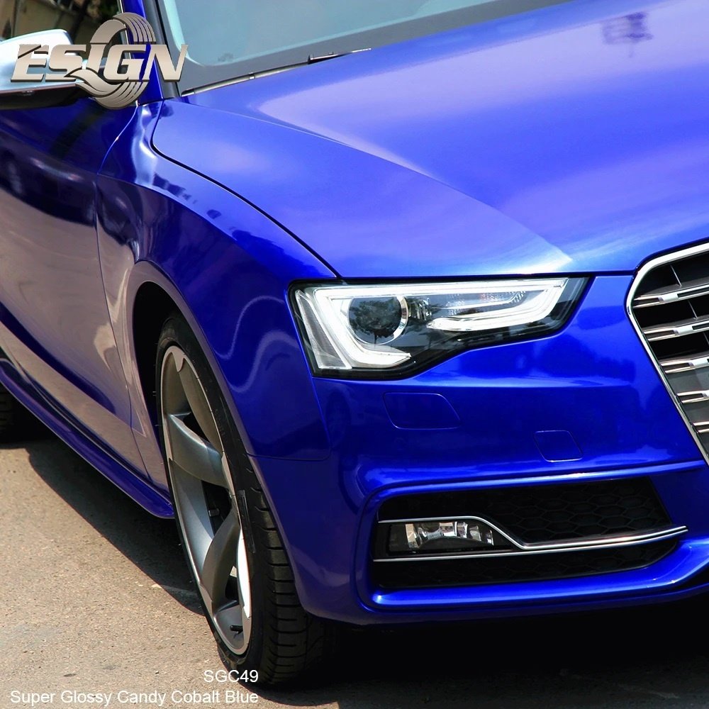 AURORA Candy Cobalt Blue Car Wrap Vinyl Film Foil Stickers Custom Automotive Cover Decal with Air Bubble Free