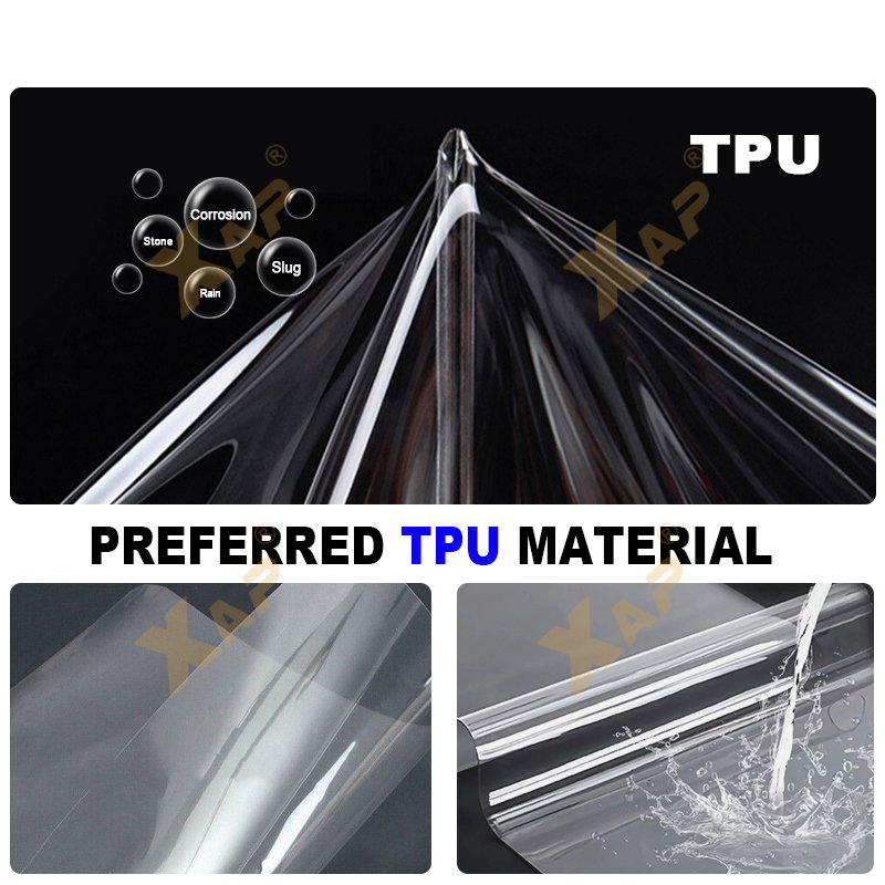 2pics Car Front Headlamp Film for Porsche Taycan Tpu Transparent Protective Solf Film Exterior Headlight Trim Strip Car Sticker