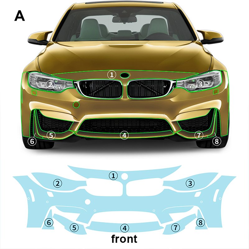For Bmw M3 Sedan M3 Cs F80 each part of the film TPU PPF pre-cut car anti-scratch self-healing transparent paint protective film