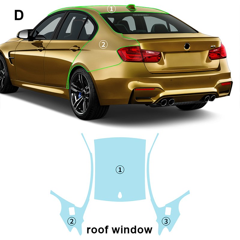 For Bmw M3 Sedan M3 Cs F80 each part of the film TPU PPF pre-cut car anti-scratch self-healing transparent paint protective film