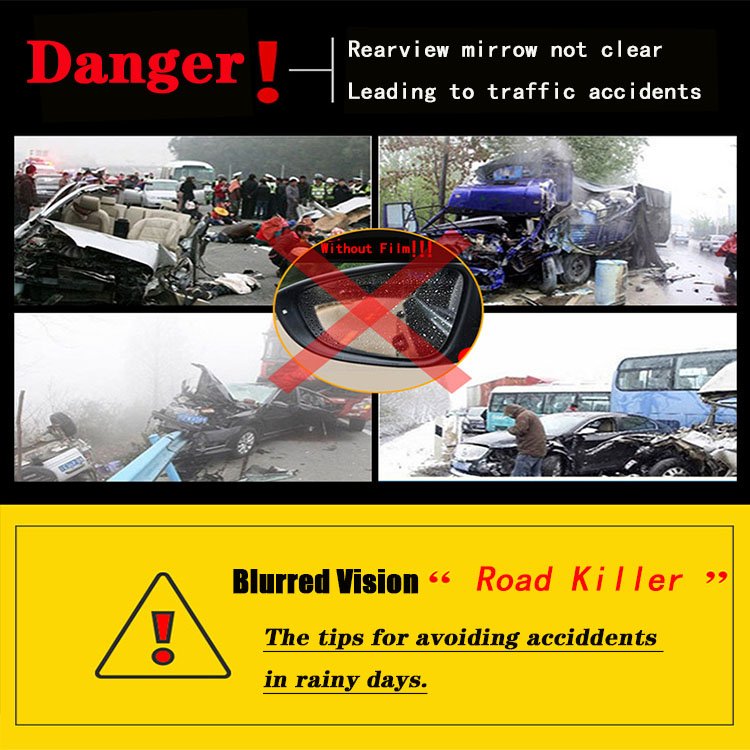 AEP nano clear anti-fog film rainproof film size 150mm X 100mm for car rearview mirror