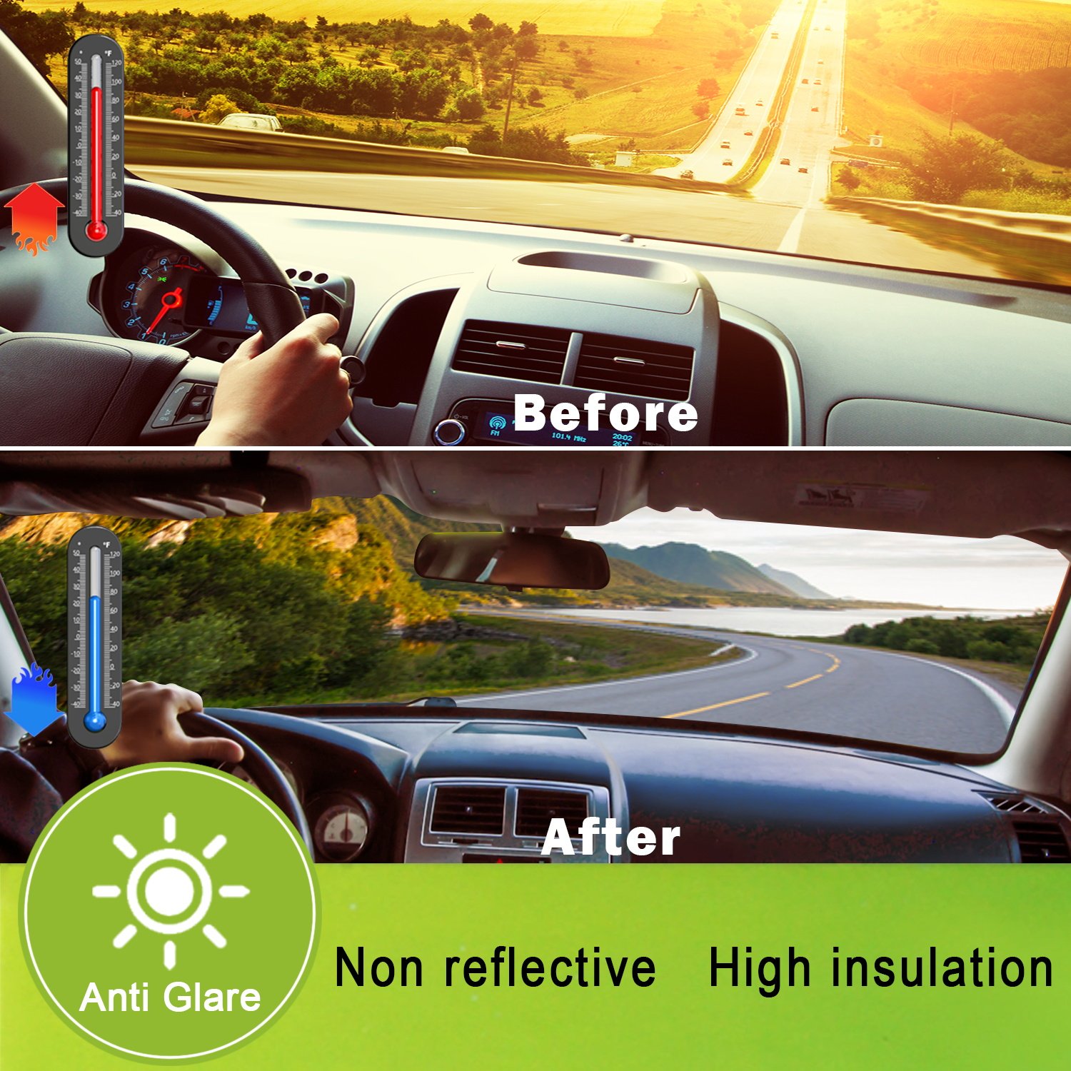 38% VLT XO35 1.52X30m UV Rejection Sun control Heat insulation Nano CeramicWindow Tint Solar Window Car Films