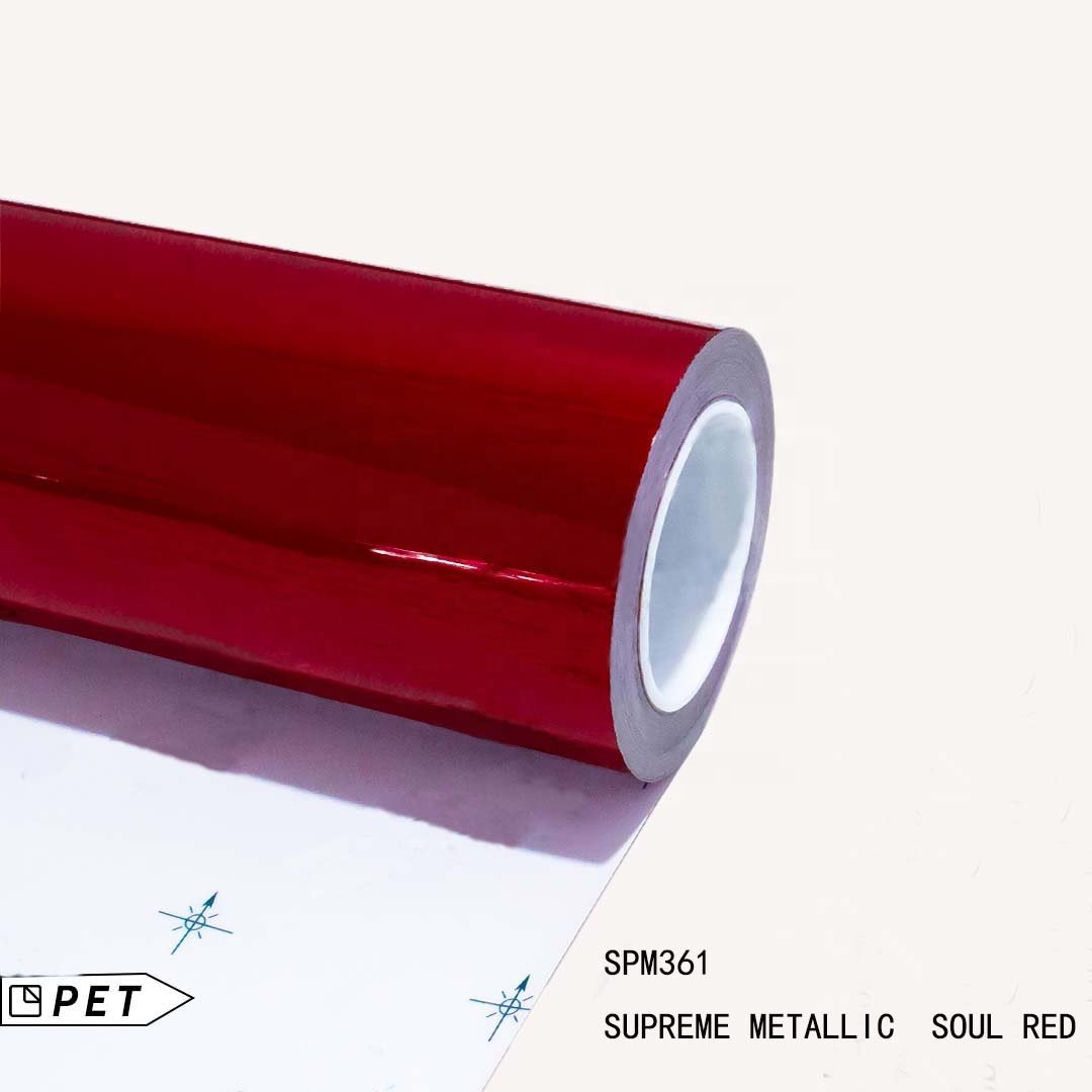 Supreme Metallic Soul Red Car Wrap Vinyl Film Self Adhesive Protective Film with Air Bubble Free
