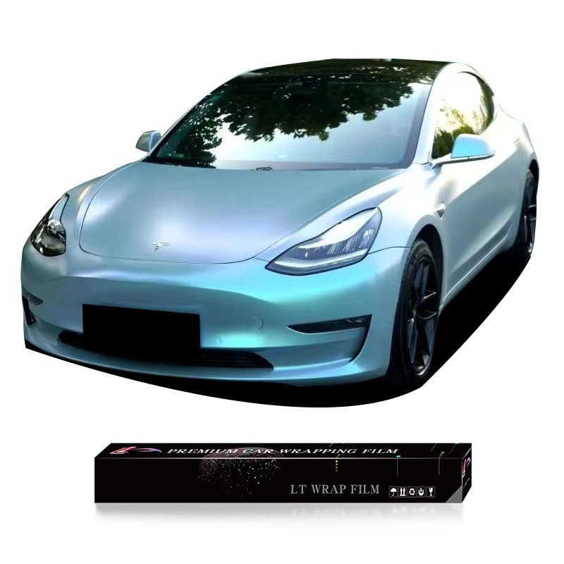 PVC self adhesive chameleon matte diamond bright diamond car sticker car color changing film