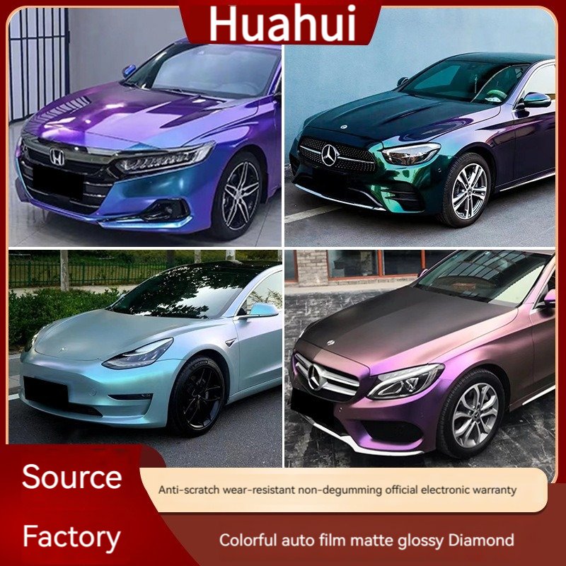 PVC self adhesive chameleon matte diamond bright diamond car sticker car color changing film