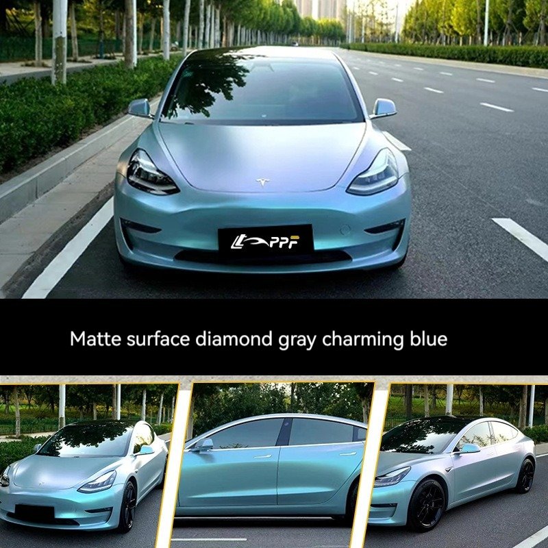 PVC self adhesive chameleon matte diamond bright diamond car sticker car color changing film