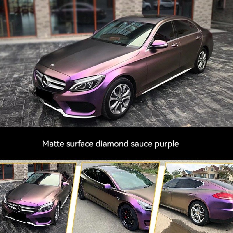 PVC self adhesive chameleon matte diamond bright diamond car sticker car color changing film