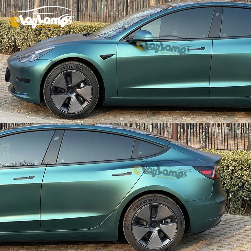 Color Change Film Wrap Pvc Paint Protection Ppf Car Film Electro-Optic Metallic Dark Green For Car
