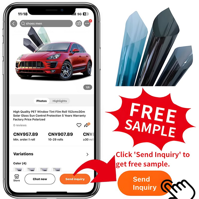 Free Sample Chat Me Get It Car Film Sun Control Car Window Tint Car PPF Paint Protection Film Blue Chameleon Window Tint Film