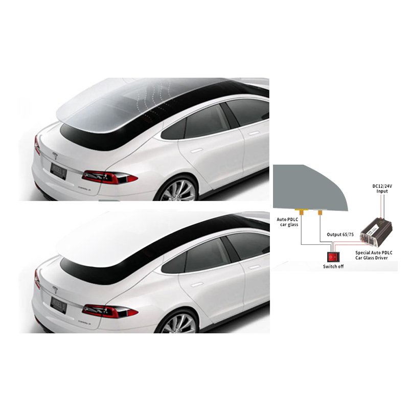 Self Adhesive PDLC Tint Smart Film For Car Window Black Electronic Smart Tint Film 12V Window For Car Window