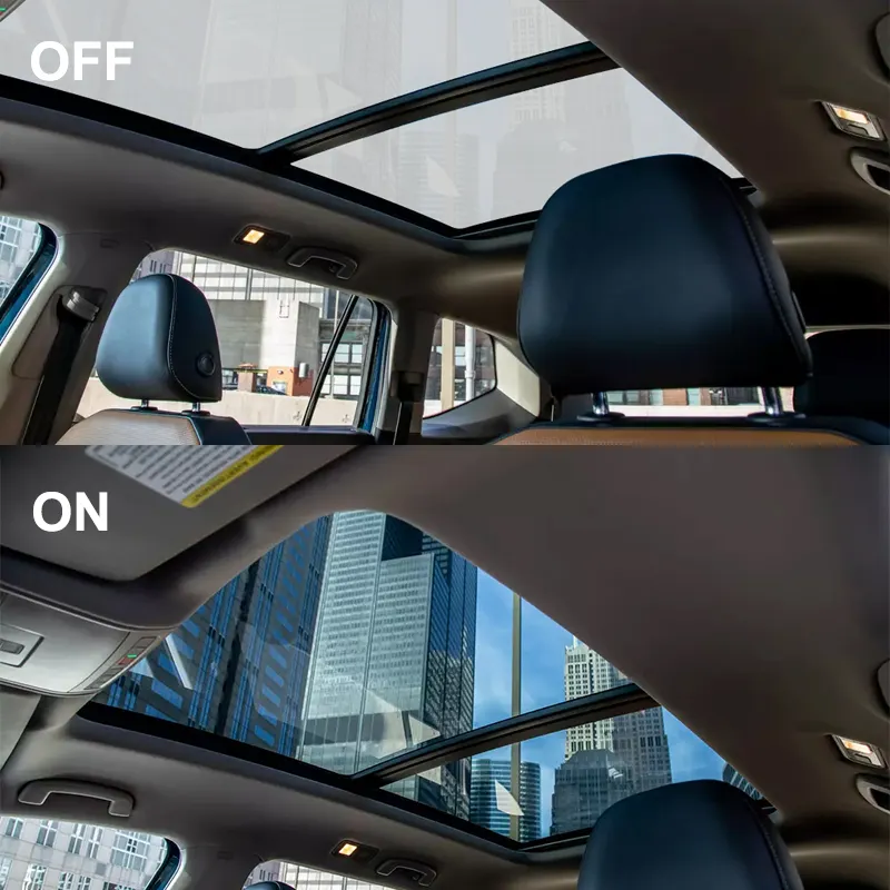 Self Adhesive PDLC Tint Smart Film For Car Window Black Electronic Smart Tint Film 12V Window For Car Window