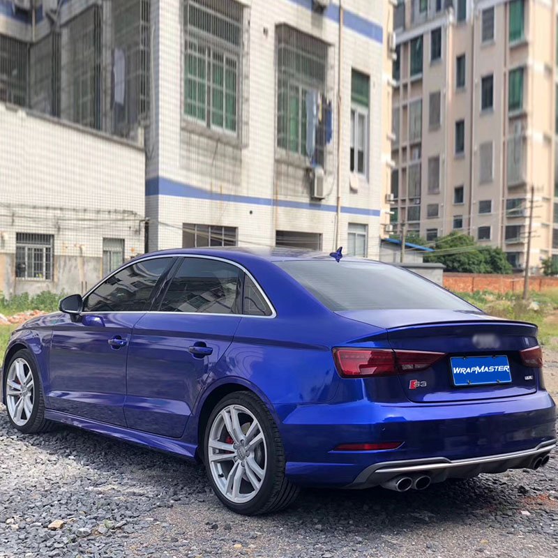 TSAUTOP 1.52*18m Blue Berry Super Gloss Metallic Auto Wraps Car Films
