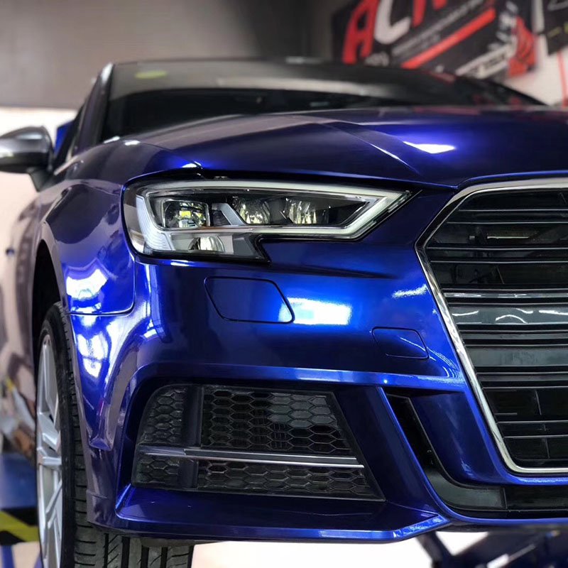 TSAUTOP 1.52*18m Blue Berry Super Gloss Metallic Auto Wraps Car Films