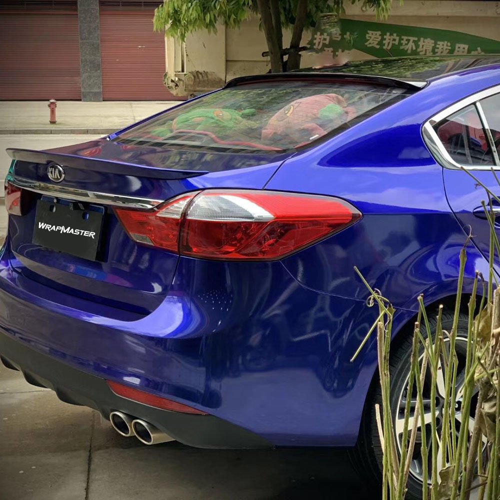 TSAUTOP 1.52*18m Blue Berry Super Gloss Metallic Auto Wraps Car Films